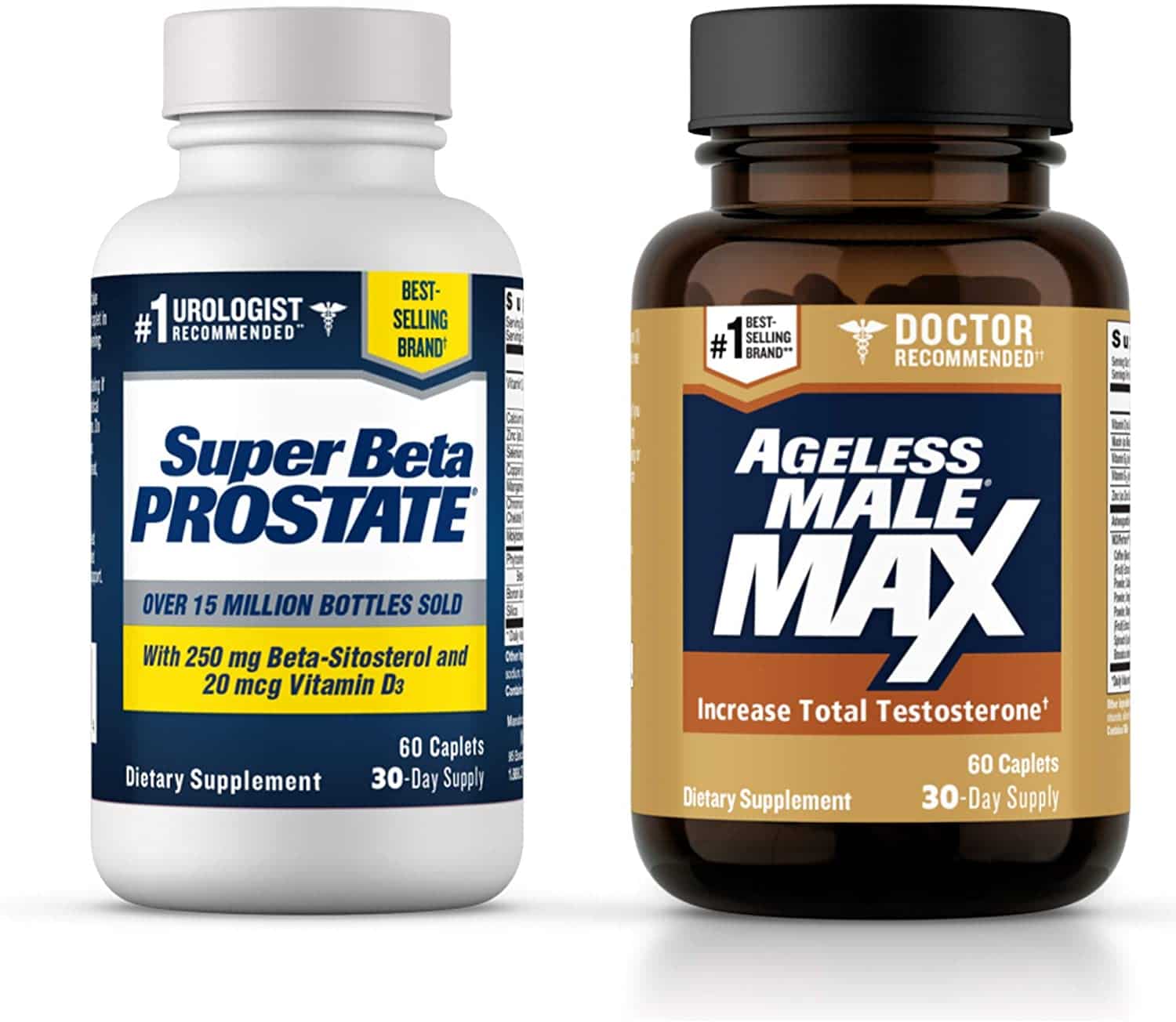 Ageless Male Max Total Testosterone Booster and Super Beta Prostate ...