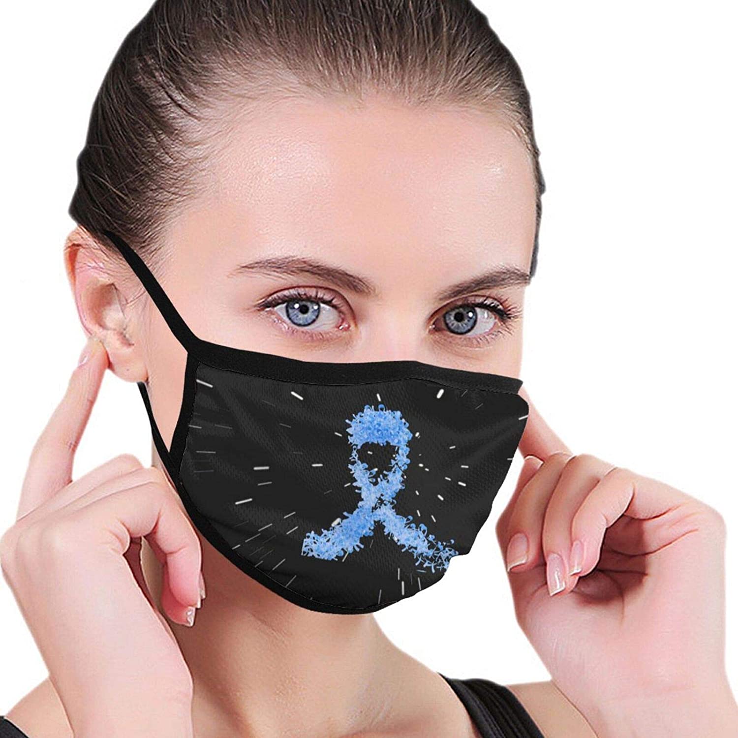 Amazon.com: Prostate cancers blue awareness Comfortable face mask ...
