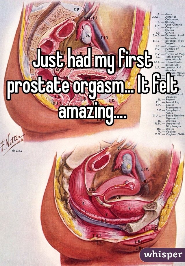 Just had my first prostate orgasm... It felt amazing....