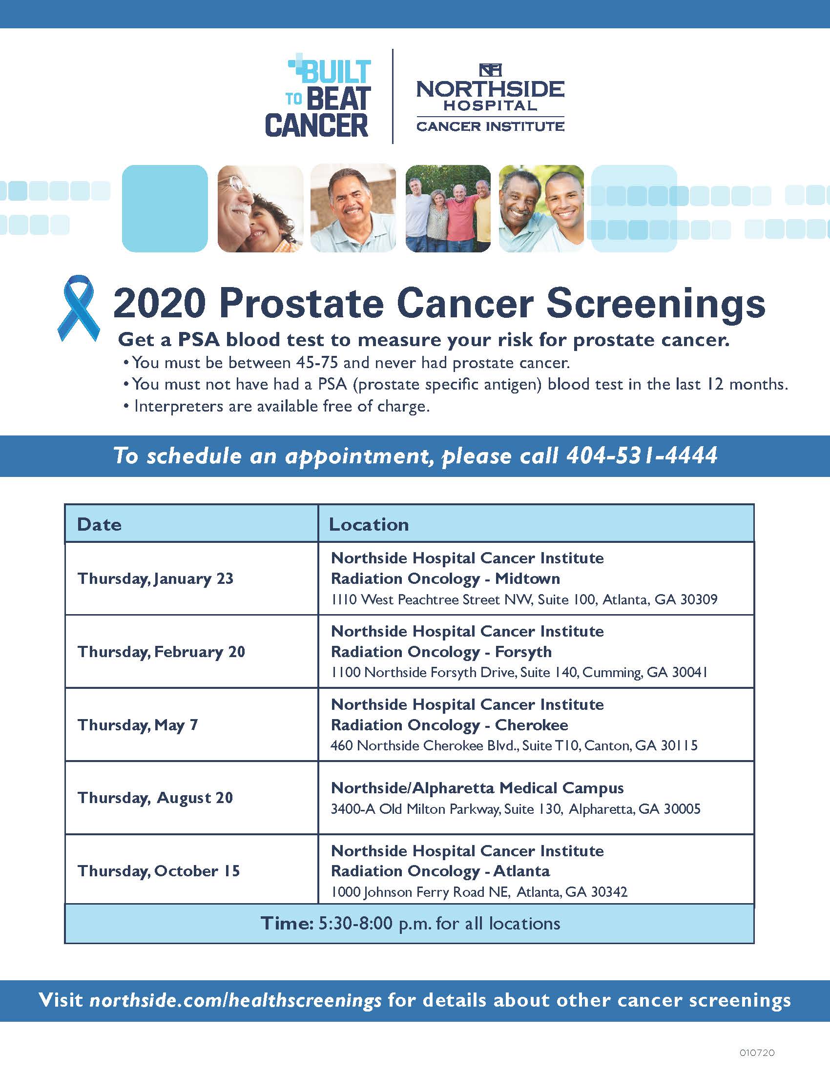 Oct. 15: Northside Hospital hosts free prostate cancer ...
