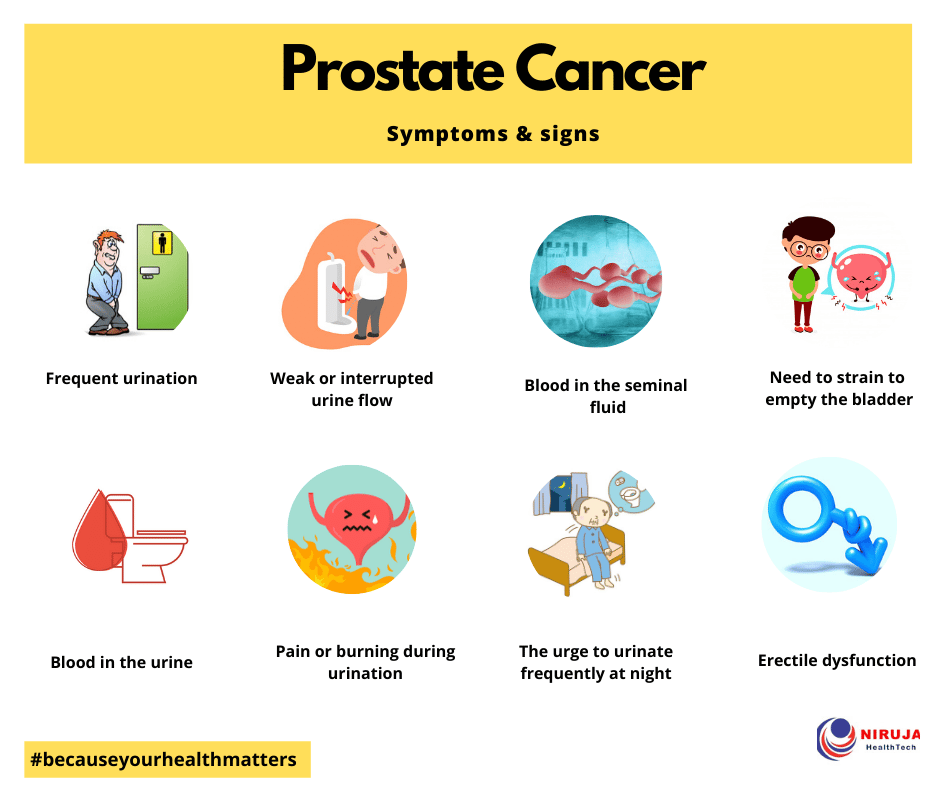 Prostate Cancer: Symptoms &  Signs : Infographics