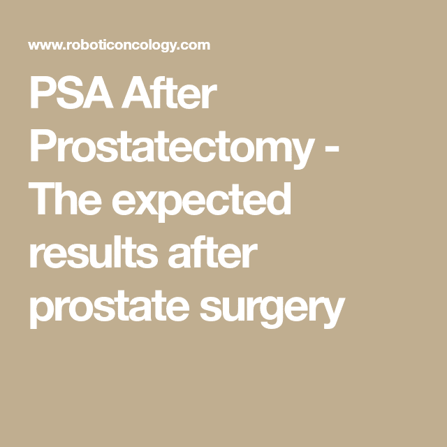 PSA After Prostatectomy