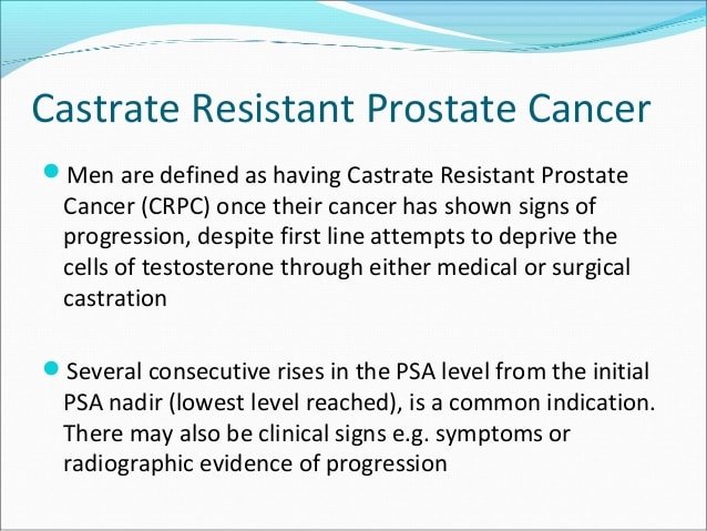 Treatment of advanced metastatic prostate cancer
