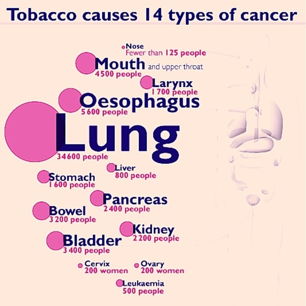 What is the link between smoking and cancer?